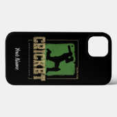クリケットバットマンヴィンテージ投手の選手コーチ Case-Mate iPhoneケース (裏面 (横))