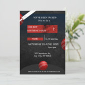 クリケットバースデーパーティースポーツ招待状 招待状 (スタンド正面)