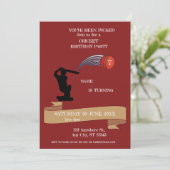 クリケットバースデーパーティースポーツ招待状 招待状 (スタンド正面)