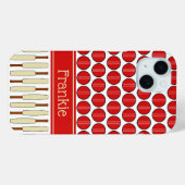 クリケットパターン(の模様が)ある名前をカスタムする Case-Mate iPhoneケース (裏面 (横))