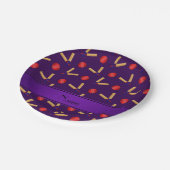 クリケットパーソナライズされたの名前 ペーパープレート (アングル)