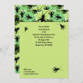 クリケットフローラルパターンファミリーピクニック 招待状 (正面/裏面)
