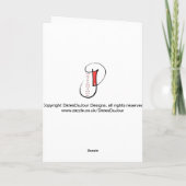 クリケットプレイヤーハッピーバースデーカード カード (裏面)