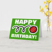 クリケットプレイヤー向けのカスタマイズ可能な誕生日カード カード (黄色い花)