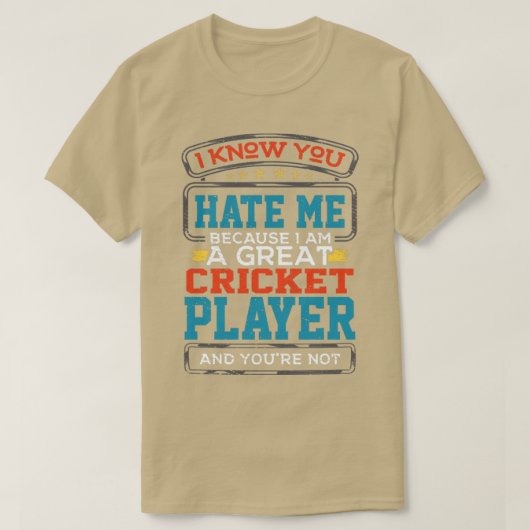 クリケットプレイヤー1 Tシャツ (デザイン正面)