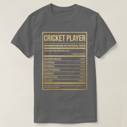 クリケットプレイヤー20 Tシャツ (デザイン正面)