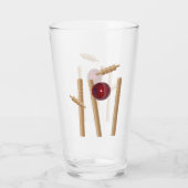 クリケットボールとウィケット タンブラーグラス (裏面)