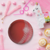 クリケットボールレッド紙パーティープレート ペーパープレート (パーティー)