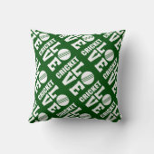 クリケットラブグリーン クッション (裏面)