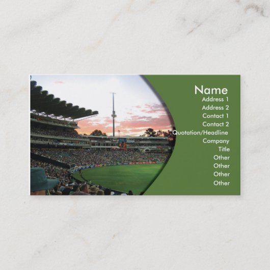 クリケット場 名刺 (正面)