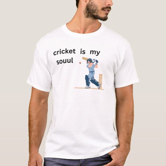 クリケット好きのためのTシャツ Tシャツ (正面)