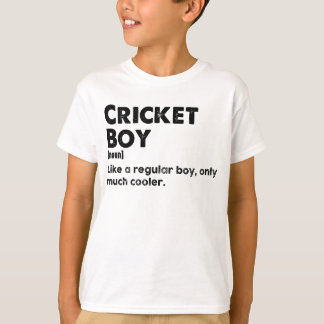 クリケット少年おもしろい辞書の定義 Tシャツ