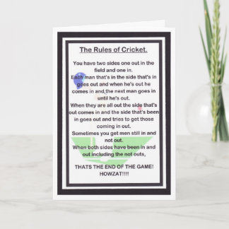 クリケット愛好家のためのサイドスプリット笑い カード