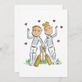 クリケット愛好家 招待状 (正面/裏面)