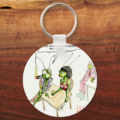 クリケット拾い上げラインおもしろいギフトTees回収可能 キーホルダー (正面)