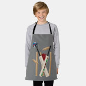 クリケット機器こうもりボール、キッズフルプリントエプロン エプロン (着用した状態)