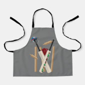 クリケット機器こうもりボール、キッズフルプリントエプロン エプロン (正面)