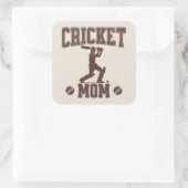 クリケット母スポーツ愛好家クリケット恋人の母 スクエアシール (バッグ)