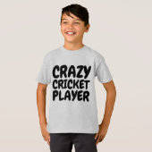クリケット熱狂する選手のTシャツ Tシャツ (正面フル)