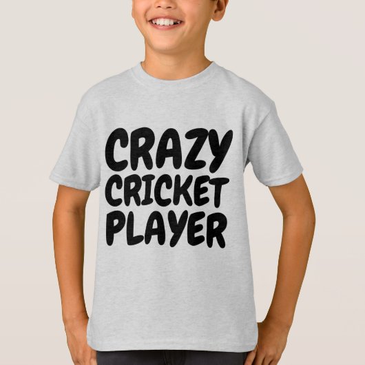 クリケット熱狂する選手のTシャツ Tシャツ (正面)