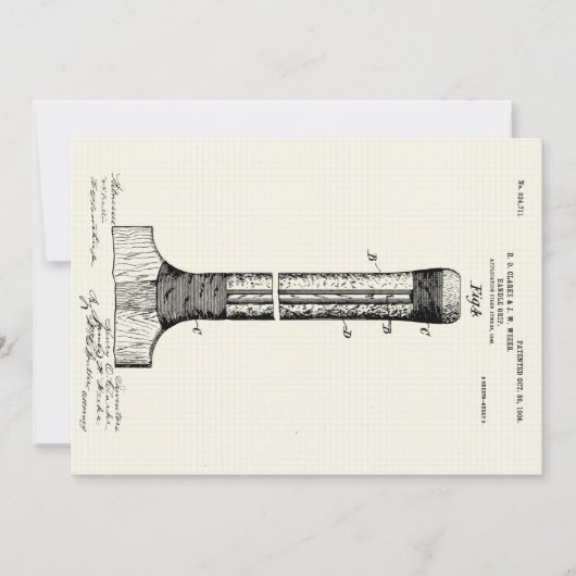 クリケット用バットのパテント- 1906年頃… カード (正面)