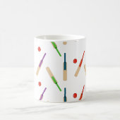 クリケット用バットの球のマグ コーヒーマグカップ (中央)