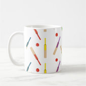 クリケット用バットの球のマグ コーヒーマグカップ (左)