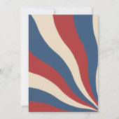 クリケット米国旗のゲームのプレイヤー子供の誕生日 招待状 (裏面)