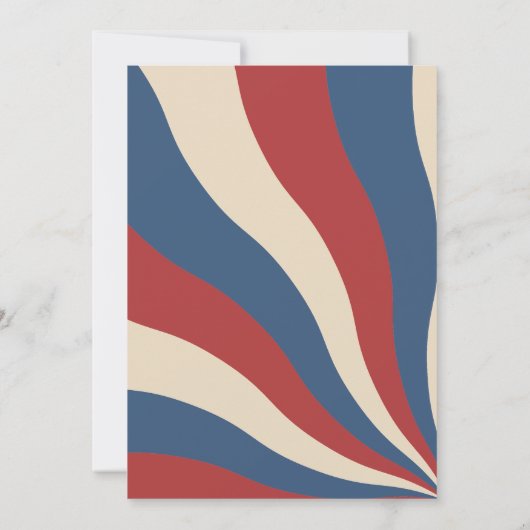 クリケット米国旗のゲームのプレイヤー子供の誕生日 招待状 (裏面)