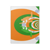 クリケット精神：抽象デザイン ノートパッド (回転)