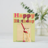 クリケット誕生日カード ポストカード (スタンド正面)