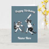 クリケット誕生日 カード (黄色い花)