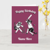 クリケット誕生日 カード (黄色い花)