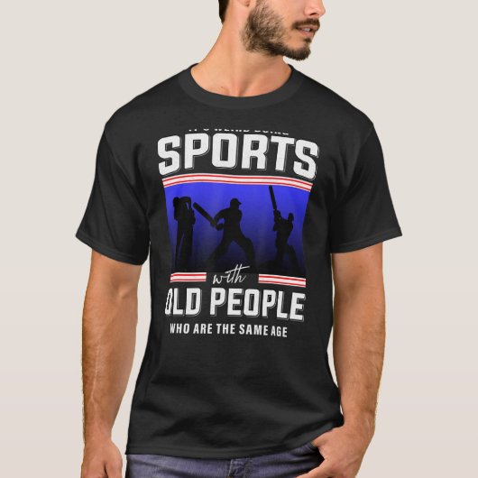クリケット退職老人クリケット選手退職した Tシャツ (正面)