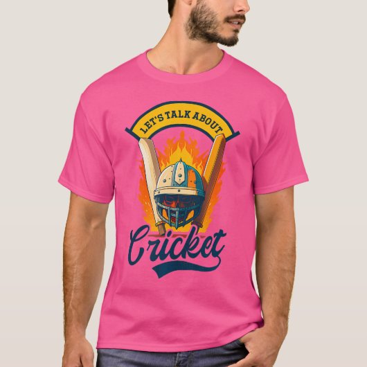 クリケット選手について話す Tシャツ (正面)