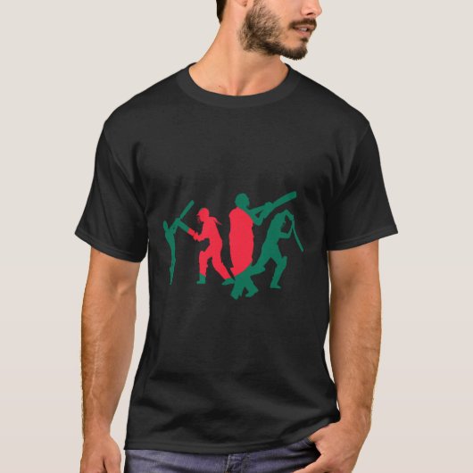 クリケット選手のデザイン1 Tシャツ (正面)