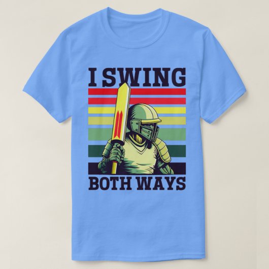 クリケット選手の両方のスイング(1) Tシャツ (デザイン正面)