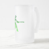 クリケット選手マオリスタイル部族タトゥーギフトアイディア フロストグラスビールジョッキ (正面右)