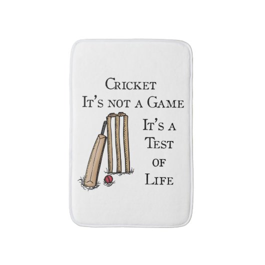 クリケット選手、クリケット バスマット (正面縦)