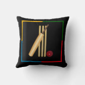 クリケット、くぐり、こうもり、ボール。 クッション (裏面)