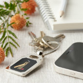 クリケット – ウィケット、こうもり、ボール キーホルダー (側面)