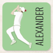 クリケット スクエアペーパーコースター (正面)