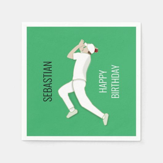 クリケット スタンダードカクテルナプキン (正面)