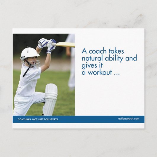 クリケット スポーツ ポストカード (正面)