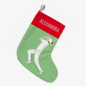 クリケット スモールクリスマスストッキング (正面 (吊り時))