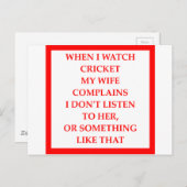 クリケット ポストカード (正面/裏面)