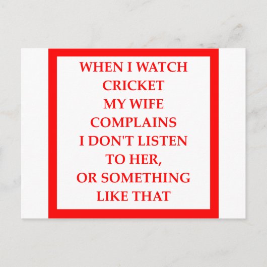 クリケット ポストカード (正面)