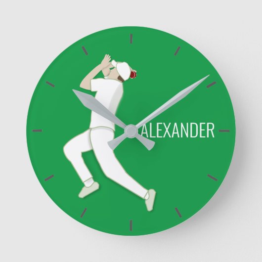 クリケット ラウンド壁時計 (正面)