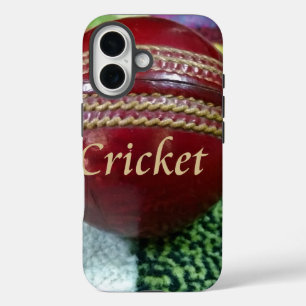 クリケット：レッド懸命ボールアートプリント iPhone 16ケース