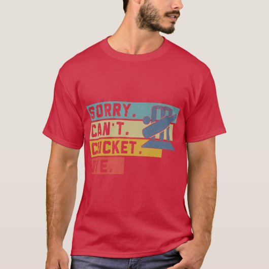 クリケット レトロ 残念 別れられない スポーツ Tシャツ (正面)